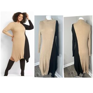 LANE BRYANT COLORBLOCK KNITTED DRESS -SIZE 18/20 - PRELOVED